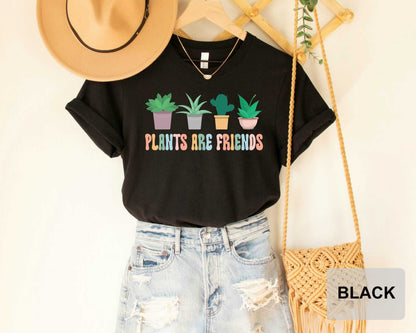 Plants Are Friends Shirt Plant Mom Shirt Botanical Shirt Plant Lover Houseplants Gardening Shirt