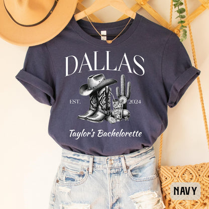 Custom Location Bachelorette Shirt Bachelor Party Shirt Western Bridal Party Shirt Team Bride Shirt