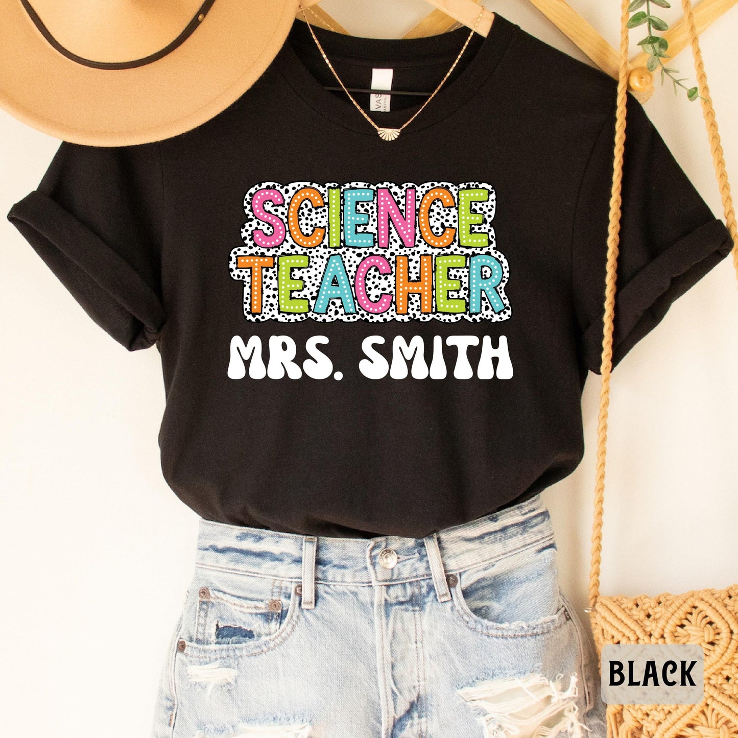 Custom Science Teacher Shirt Personalized Name Scientist Shirt Women Science Lover Shirt