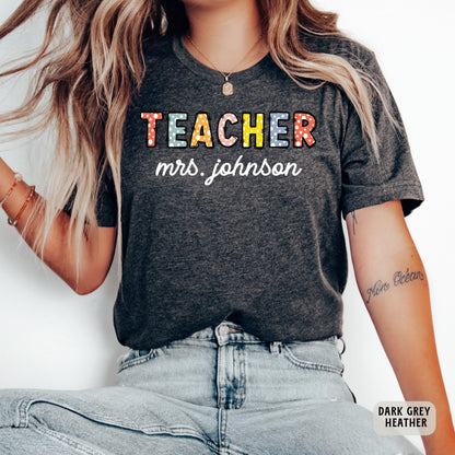 Custom Teacher Name Shirt Elementary Teacher Shirt Teacher Appreciation Shirt Personalized Teacher Gift Teacher Life Shirt