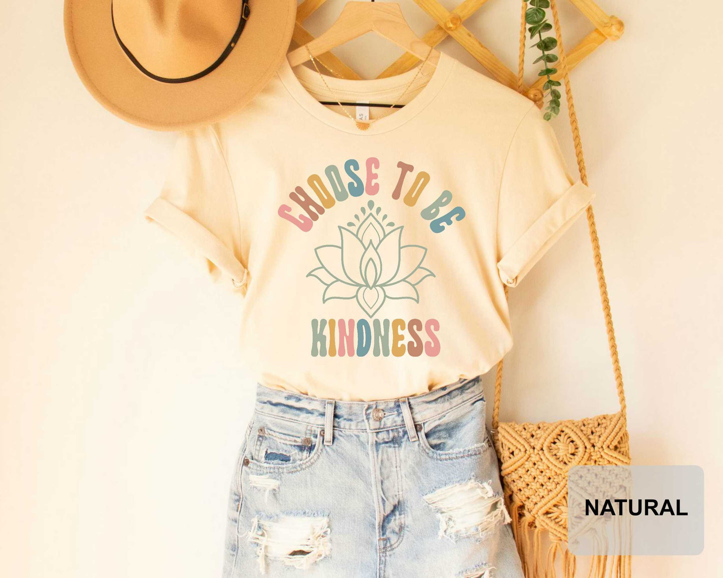 Choose to Be Kindness Lotus Flower Shirt Positive Thought Mental Health Positive Shirt Inspirational Shirt