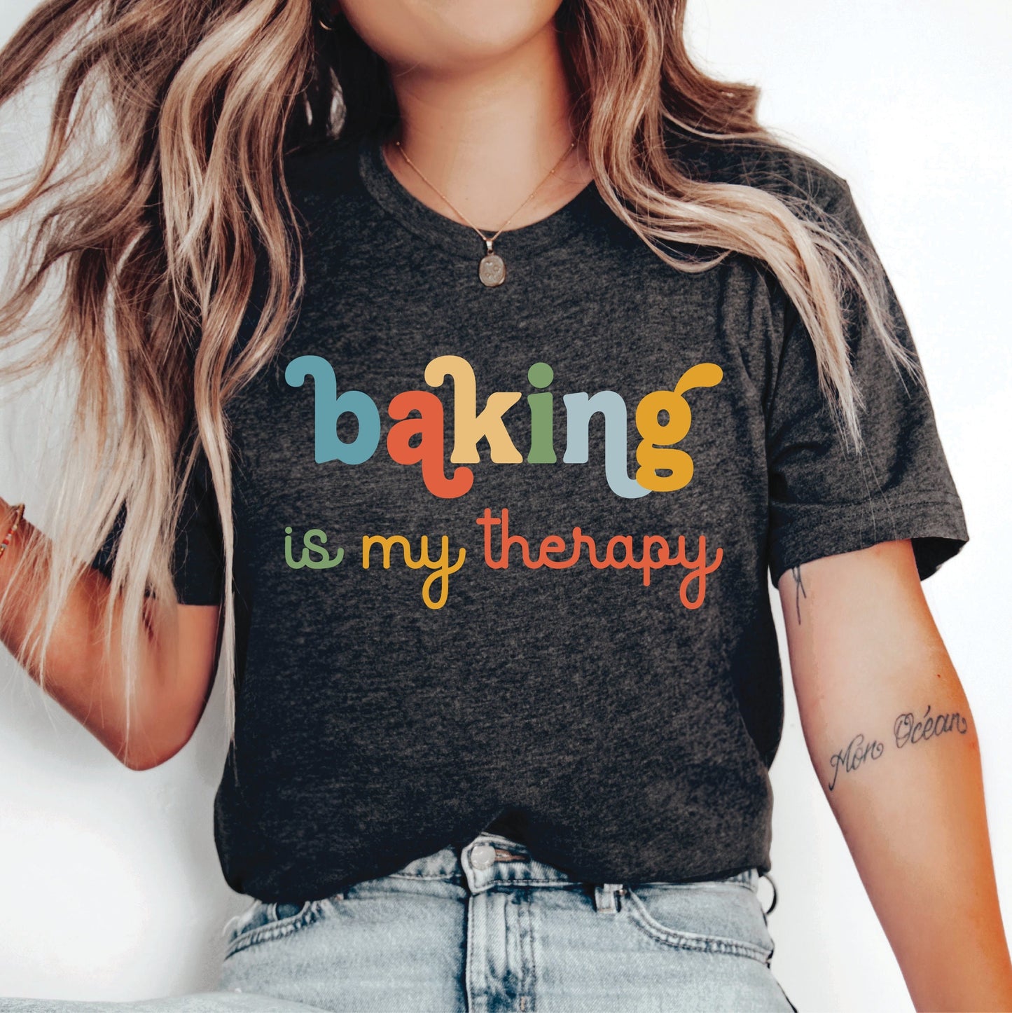 Baking Is My Therapy Shirt Baking Lover Shirt Bakery Shirt Gift for Chef Foodie Shirt