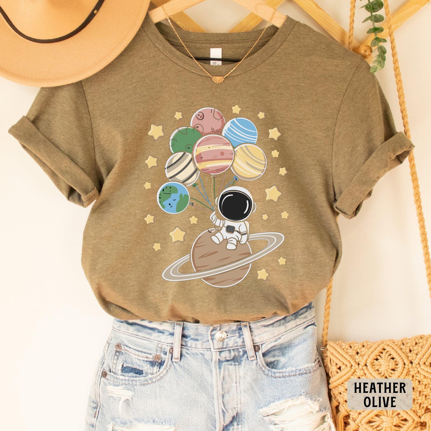 Astronaut Planet Balloon Shirt Spaceman Planets Shirt Space Reading Shirt Astronaut Family Shirt