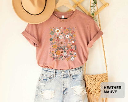 Wildflower Shirt Nature Lover Shirt Botanical Shirt Ladies Shirt Floral Shirt