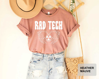 Rad Tech Shirt Radiology Technologist Graphic T-Shirt Xray Shirt Radiology Life Skeleton Hand Shaka Shirt