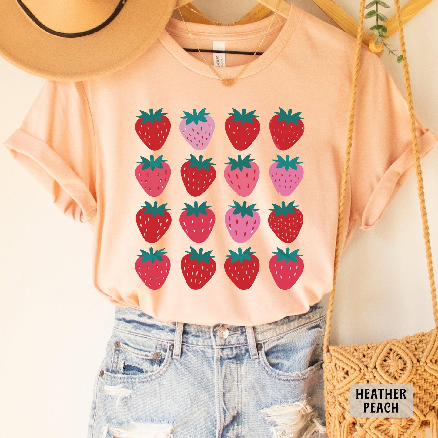 Strawberries Shirt Women Farmer Shirt Botanical Garden Shirt Summer Fruit Shirt