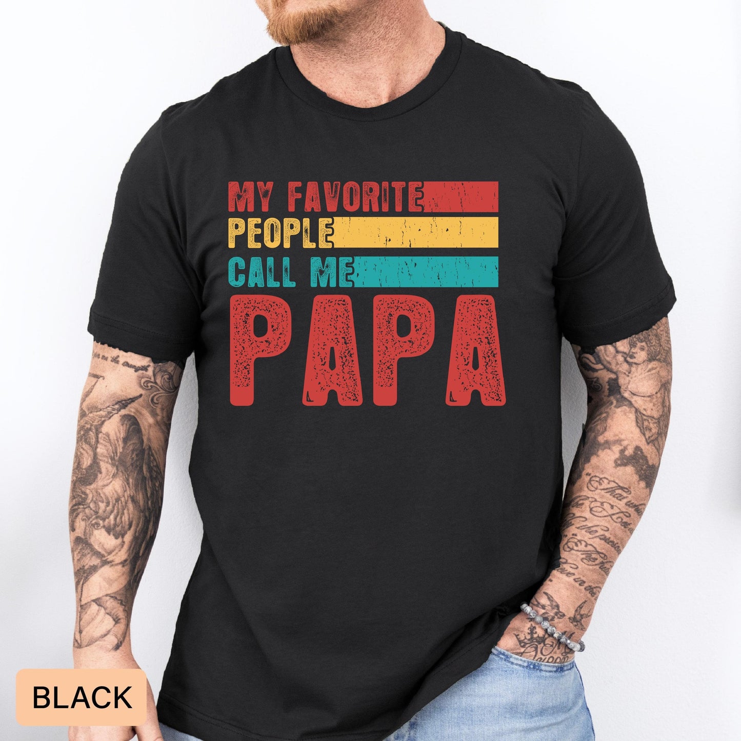 Funny Grandpa Shirt My Favorite People Call Me Papa Shirt Dad Christmas Gift Father's Day Shirt New Papa Shirt