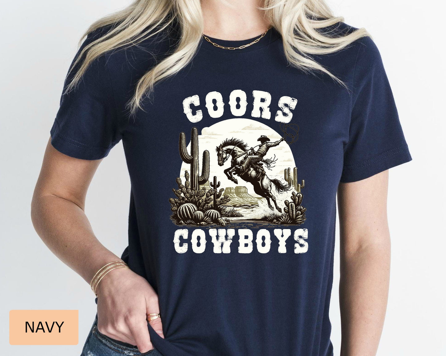 Coors Cowboy Shirt Rodeo Shirt Vintage Western Graphic Shirt Retro Style Cowboy Shirt