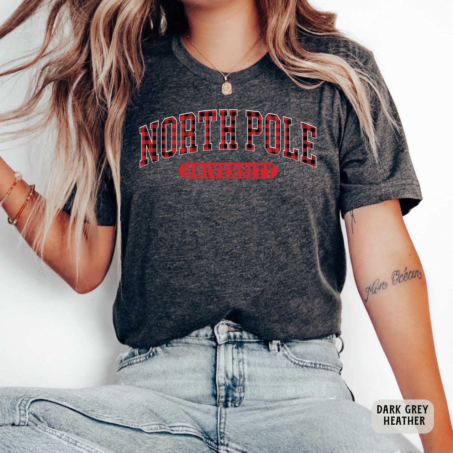 North Pole University Shirt Christmas College Shirt Christmas Season Shirt Holiday Shirt Christmas Party Shirt