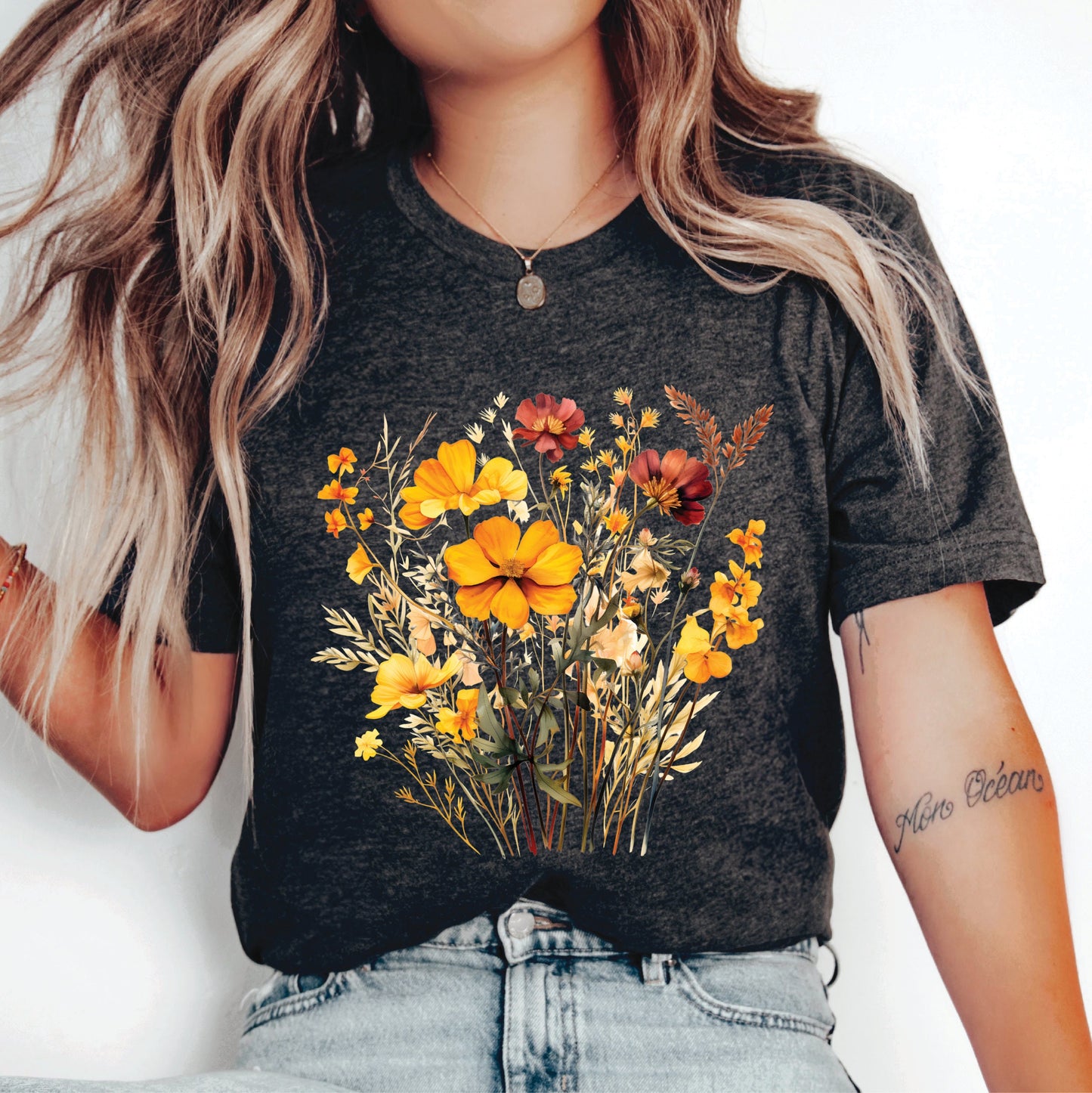 Women Nature Lover Shirt Wildflower Shirt Botanical Shirt Vintage Floral Shirt Gardening Aesthetic Shirt