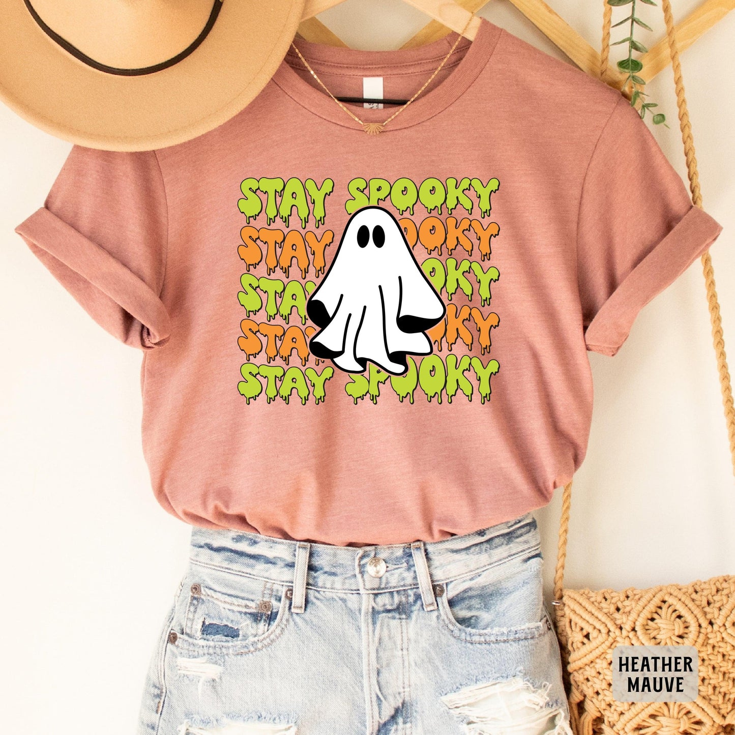 Stay Spooky Shirt Womens Halloween Shirt Cute Ghost Shirt Spooky Season Shirt Fall Shirt