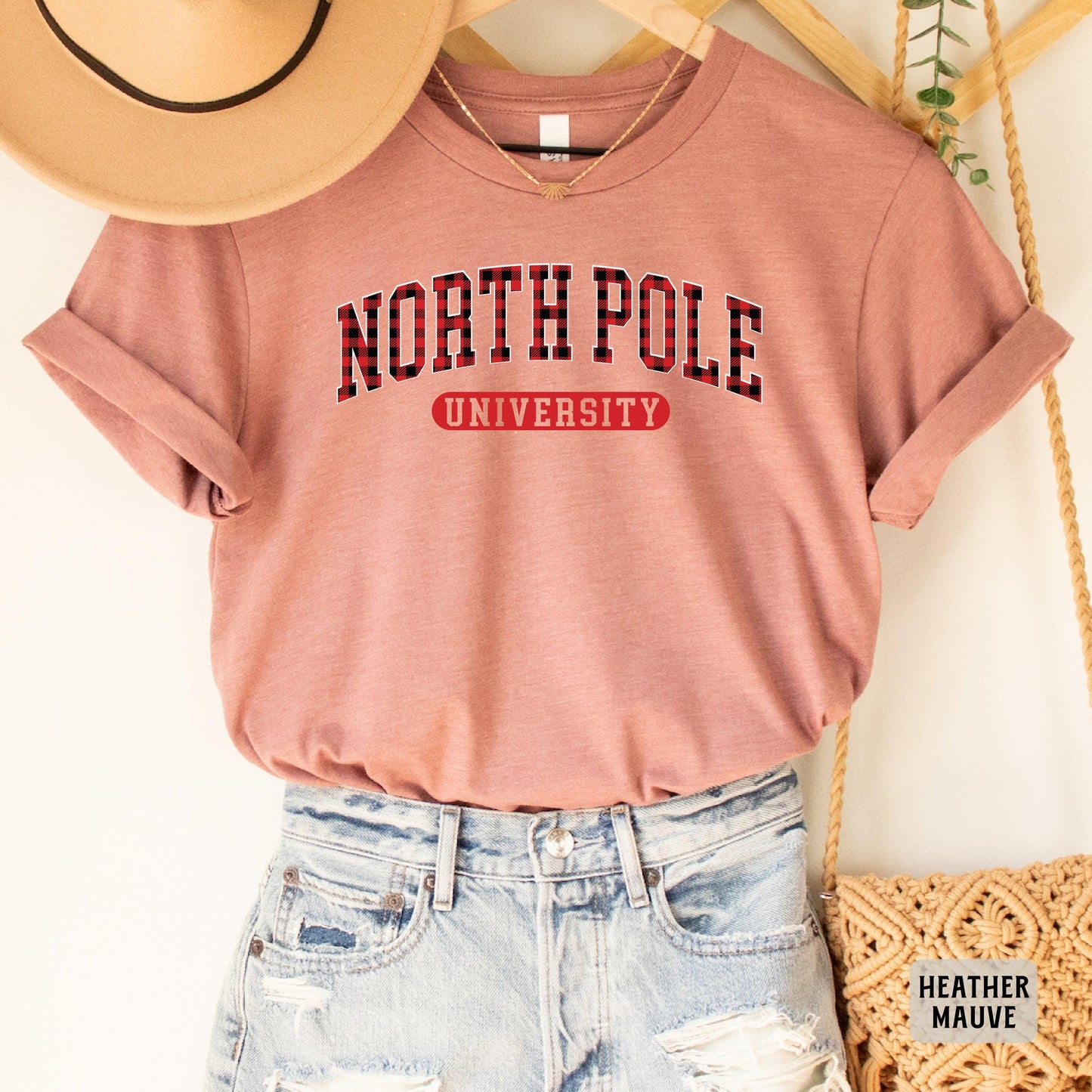 North Pole University Shirt Christmas College Shirt Christmas Season Shirt Holiday Shirt Christmas Party Shirt