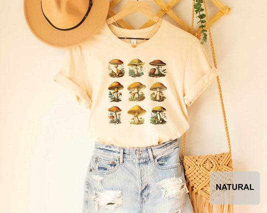 Mushroom Shirt Nature Lover Shirt Mushroom Illustration Shirt Botanical Shirt Cottagecore Shirt