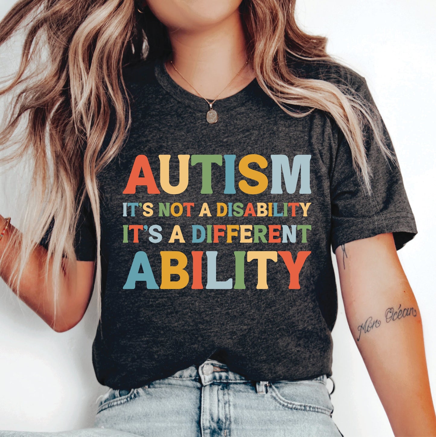 Autism Mom Shirt Funny Autistic Shirt It's Not A Disability It's A Different Ability Shirt Neurodiversity Shirt Autism Week Shirt