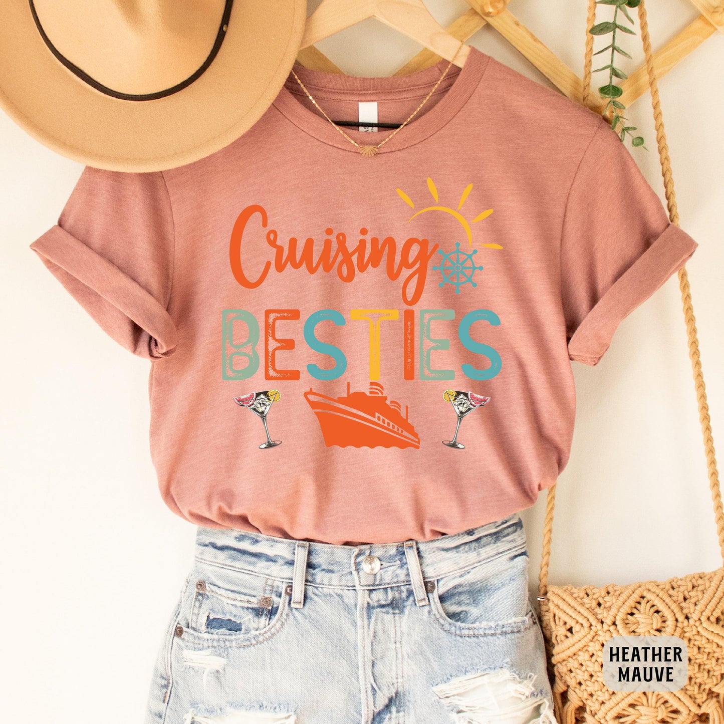 Cruising Besties Shirt Cruise Vacation Shirt Girl Cruise Shirt Ship Vacay Shirt Best Friends Cruise Shirt