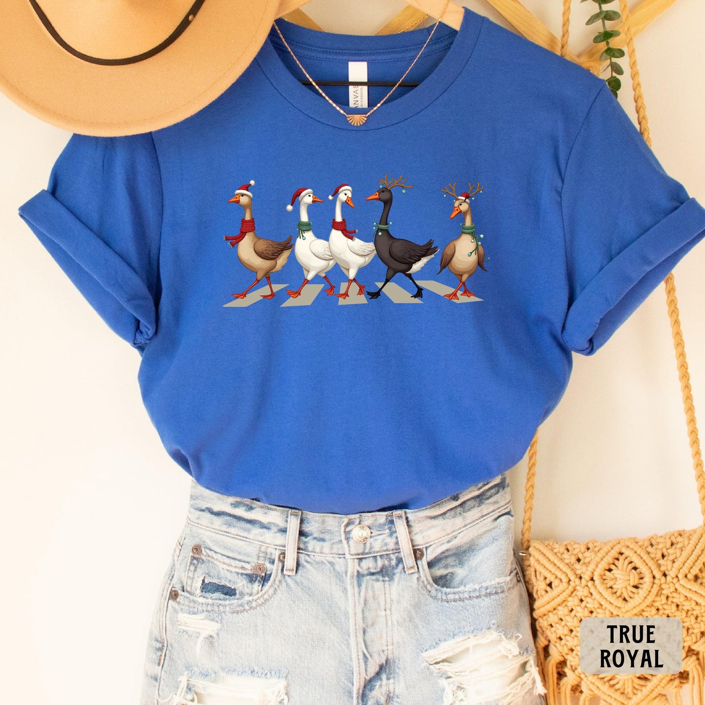 Xmas Ducks Shirt Duck Lover Gift Christmas Lights Shirt Duck Christmas Shirt Women Farmer Shirt for Holiday