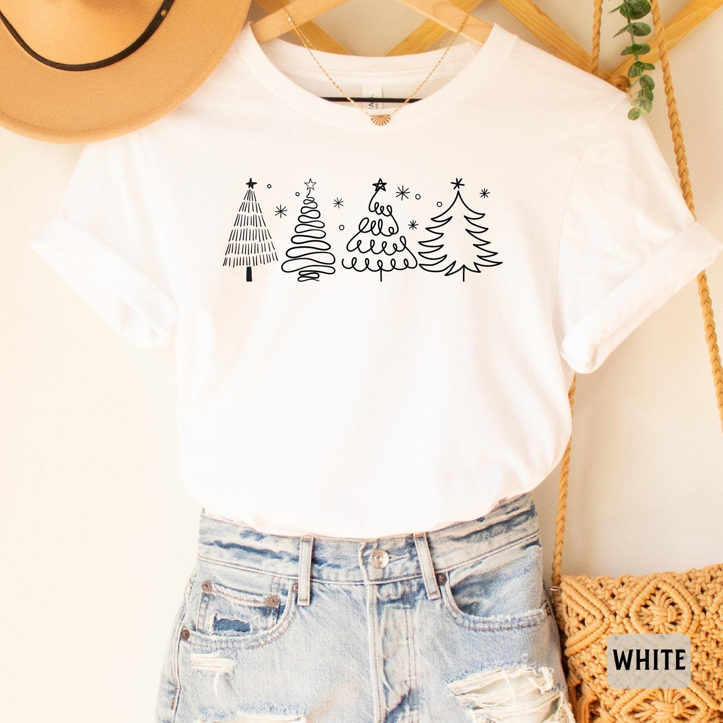 Christmas Trees Shirt Cute Holiday Shirt Merry XMas Shirt Winter Shirt Christmas Gift New Year Shirt