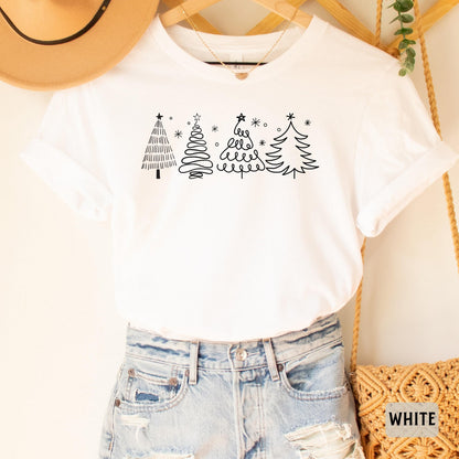 Christmas Trees Shirt Cute Holiday Shirt Merry XMas Shirt Winter Shirt Christmas Gift New Year Shirt