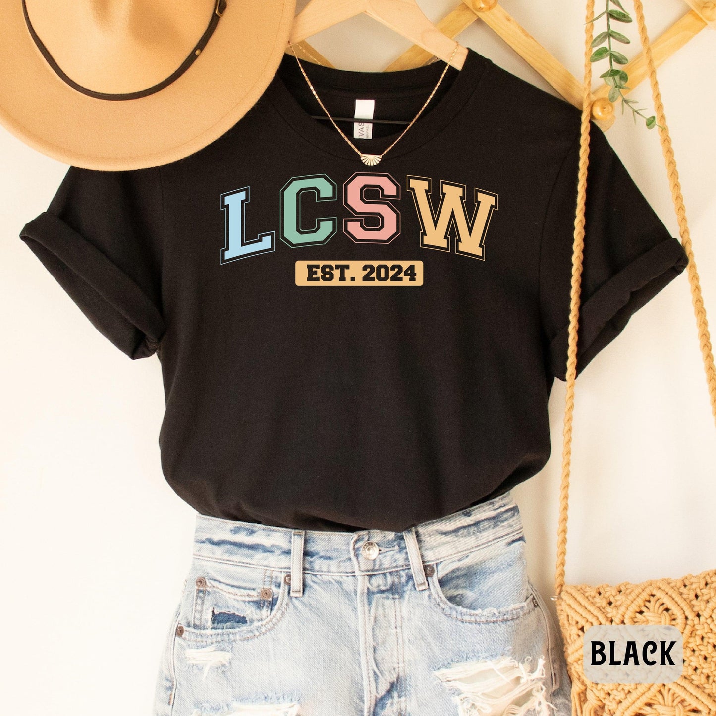 Custom LCSW Shirt Licensed Clinical Social Worker Shirt Personalized LCSW Shirt New Social Worker Est 2024 Shirt