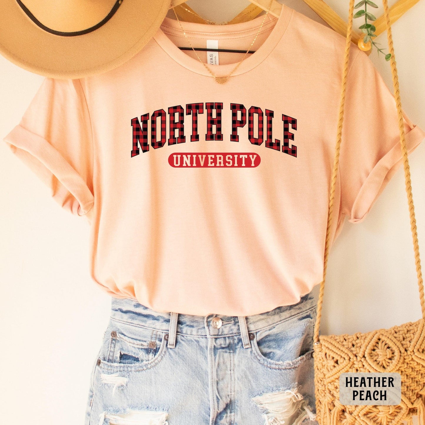 North Pole University Shirt Christmas College Shirt Christmas Season Shirt Holiday Shirt Christmas Party Shirt