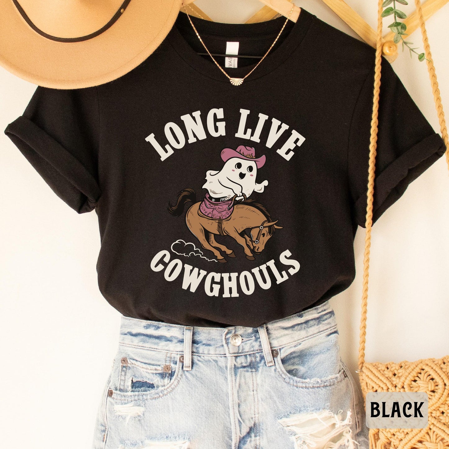 Western Halloween Shirt Long Live Cowghouls Shirt Halloween Country Shirt Spooky Cowboy Shirt