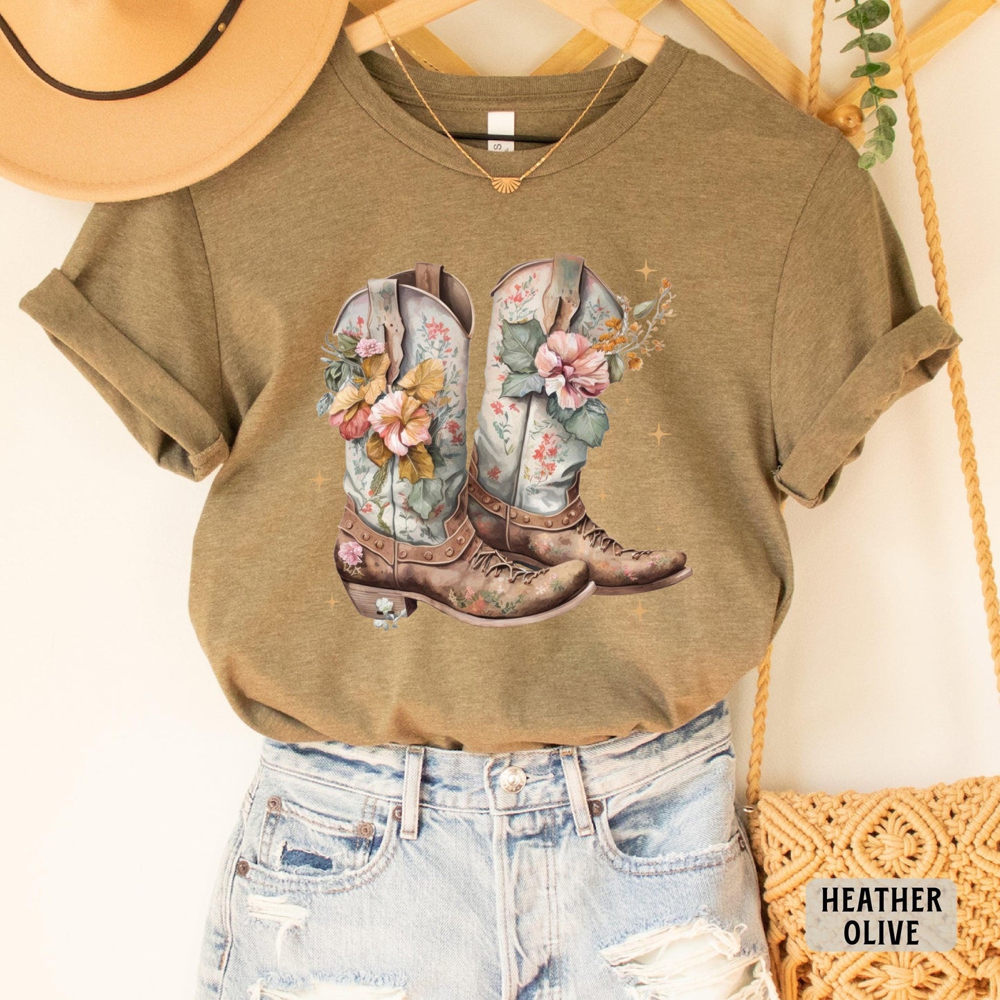 Cowgirl Boots Shirt Country Shirt Western Boots Shirt Country Concert Shirt Rodeo Shirt