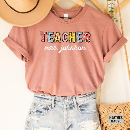 Custom Teacher Name Shirt Elementary Teacher Shirt Teacher Appreciation Shirt Personalized Teacher Gift Teacher Life Shirt