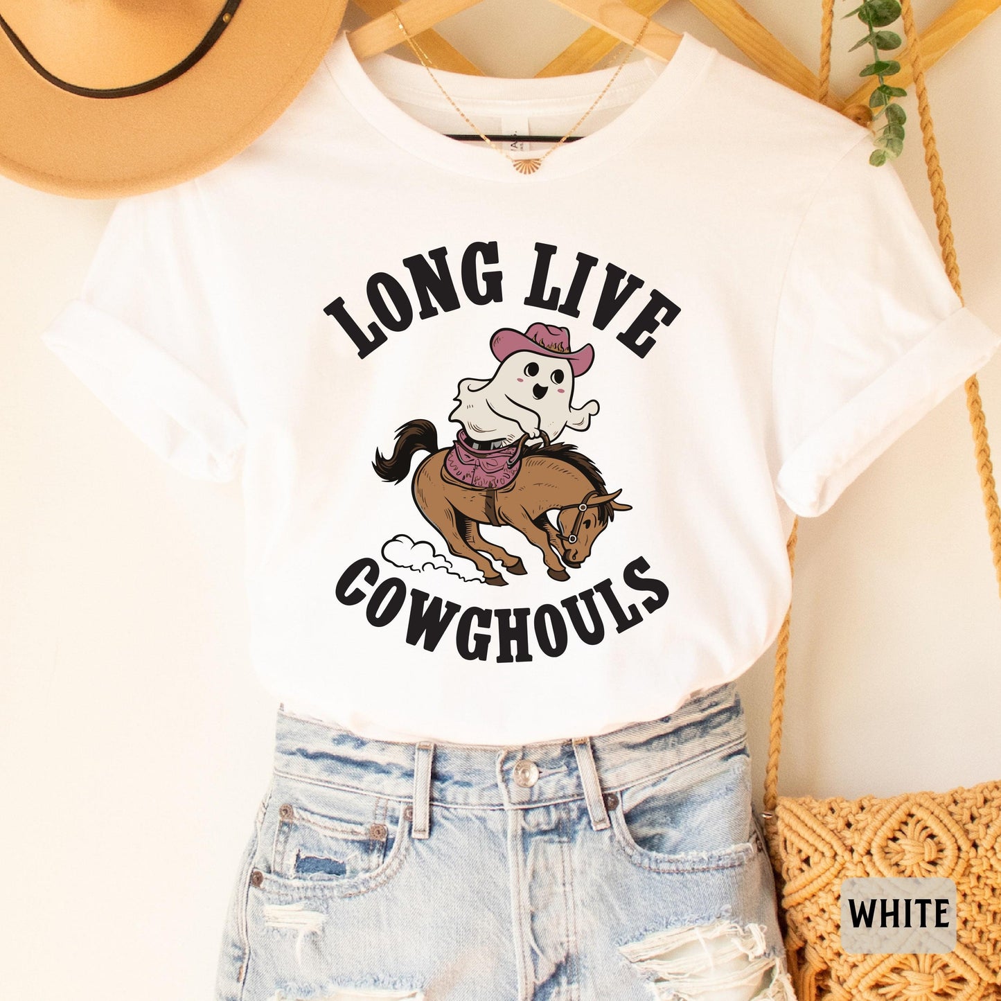 Western Halloween Shirt Long Live Cowghouls Shirt Halloween Country Shirt Spooky Cowboy Shirt