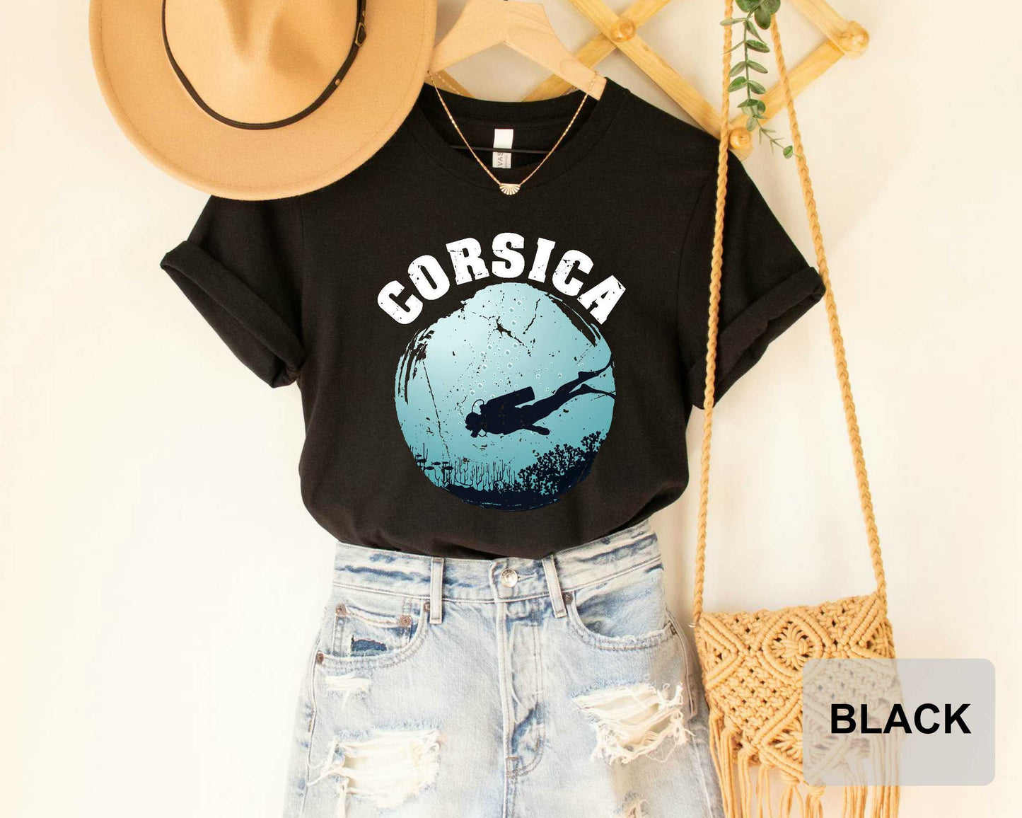 Corsica France Mediterranean Scuba Diving Shirt Scuba Diver Corsica Souvenir Corsica Shirt Divemaster Open Water