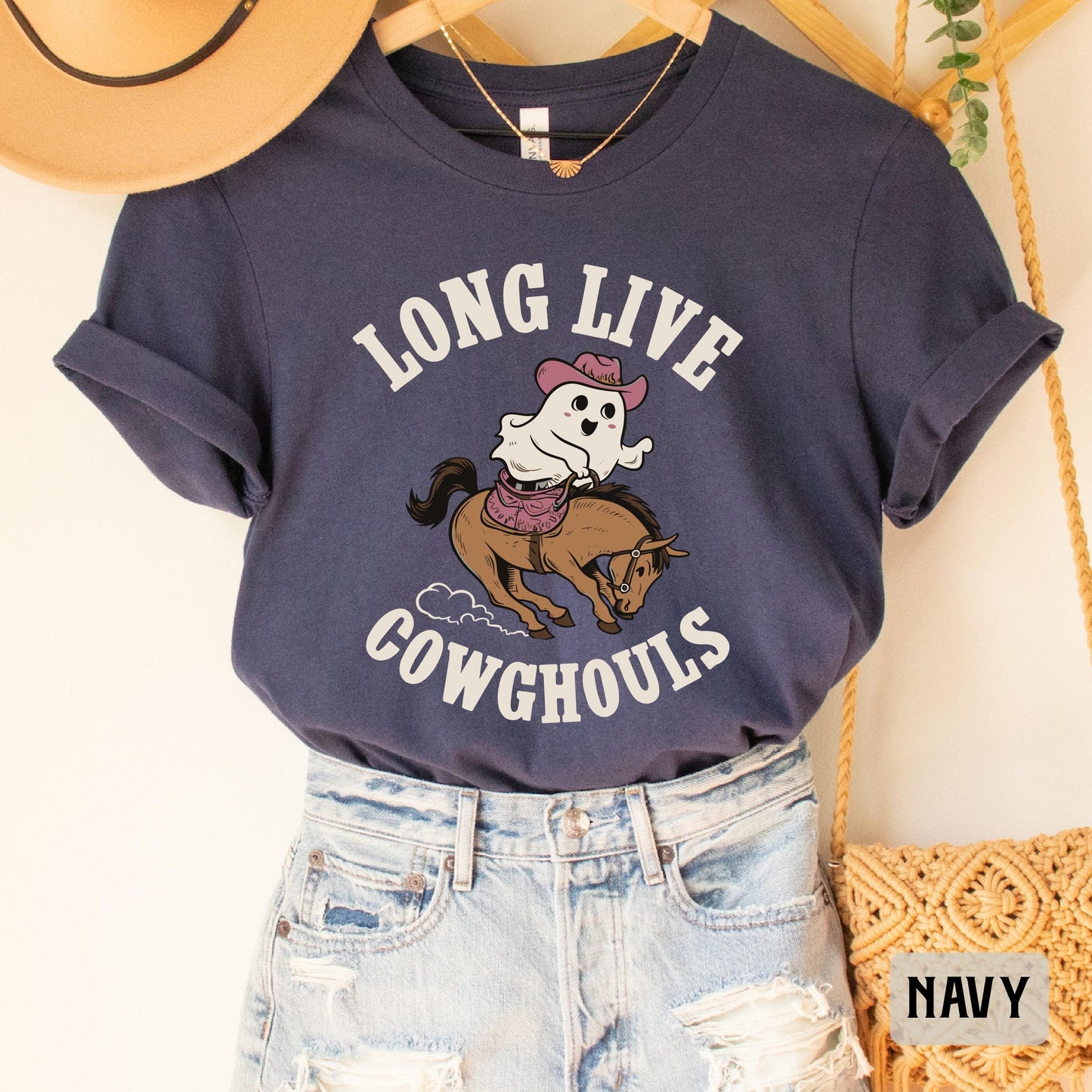 Western Halloween Shirt Long Live Cowghouls Shirt Halloween Country Shirt Spooky Cowboy Shirt