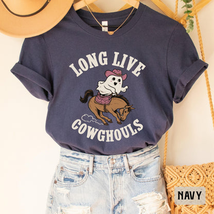 Western Halloween Shirt Long Live Cowghouls Shirt Halloween Country Shirt Spooky Cowboy Shirt