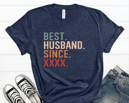 Anniversary Gift for Husband Wife Shirt - Couple Wedding Anniversary Gift - Best Husband Since Shirt - Hubby Wifey Macthing Shirts