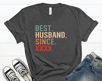 Anniversary Gift for Husband Wife Shirt - Couple Wedding Anniversary Gift - Best Husband Since Shirt - Hubby Wifey Macthing Shirts