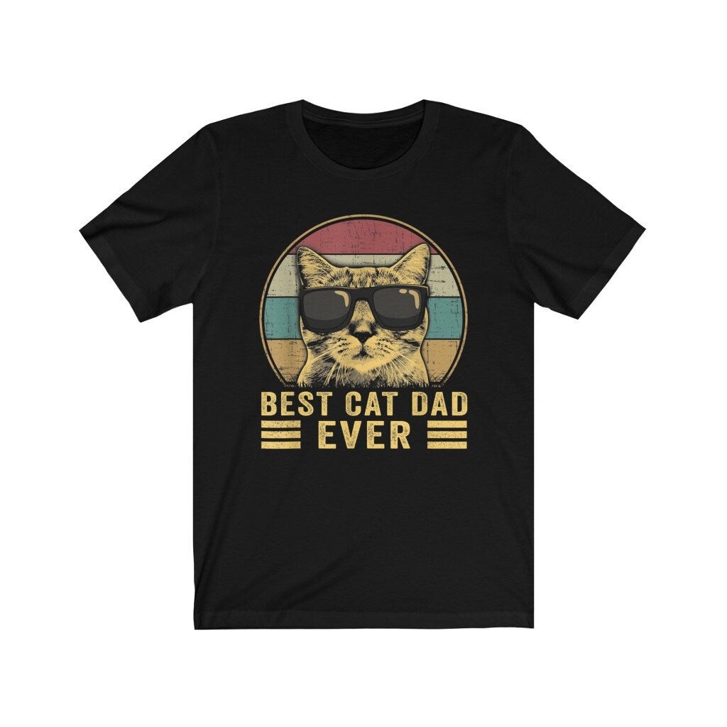 Funny Cat Dad Graphic Tee, Father's Day Gift