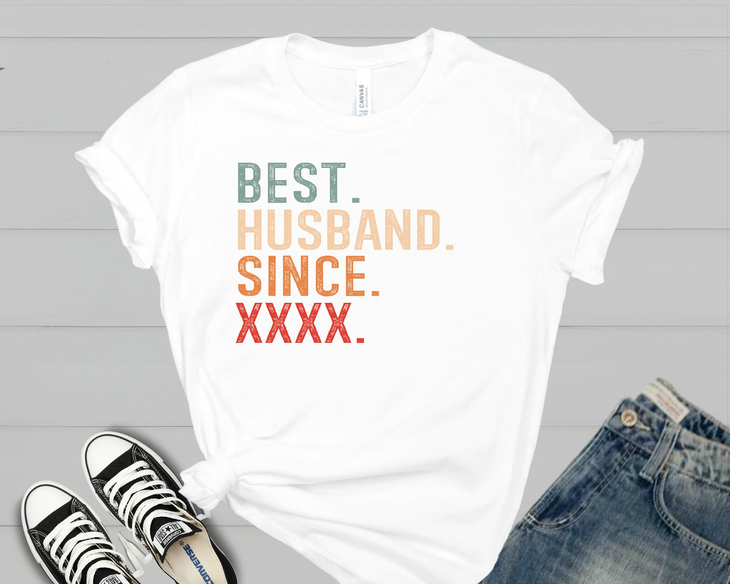 Anniversary Gift for Husband Wife Shirt - Couple Wedding Anniversary Gift - Best Husband Since Shirt - Hubby Wifey Macthing Shirts