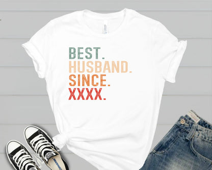 Anniversary Gift for Husband Wife Shirt - Couple Wedding Anniversary Gift - Best Husband Since Shirt - Hubby Wifey Macthing Shirts