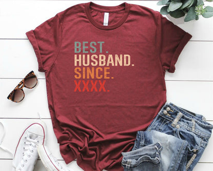 Anniversary Gift for Husband Wife Shirt - Couple Wedding Anniversary Gift - Best Husband Since Shirt - Hubby Wifey Macthing Shirts