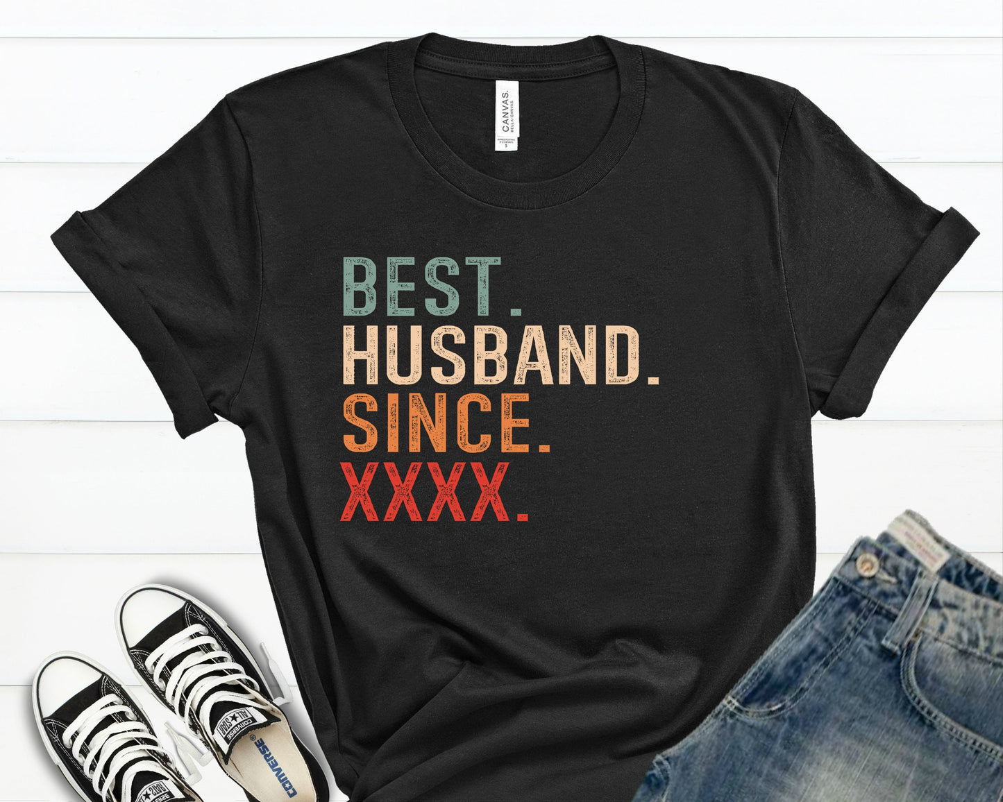 Anniversary Gift for Husband Wife Shirt - Couple Wedding Anniversary Gift - Best Husband Since Shirt - Hubby Wifey Macthing Shirts