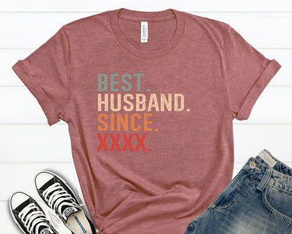 Anniversary Gift for Husband Wife Shirt - Couple Wedding Anniversary Gift - Best Husband Since Shirt - Hubby Wifey Macthing Shirts
