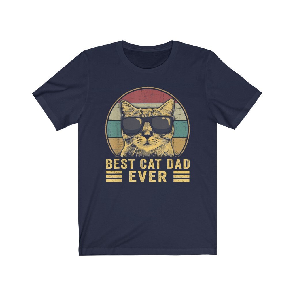 Funny Cat Dad Graphic Tee, Father's Day Gift