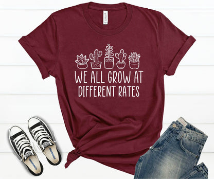 We All Grow Cactus Teacher Shirt - SPED Counselor Tee