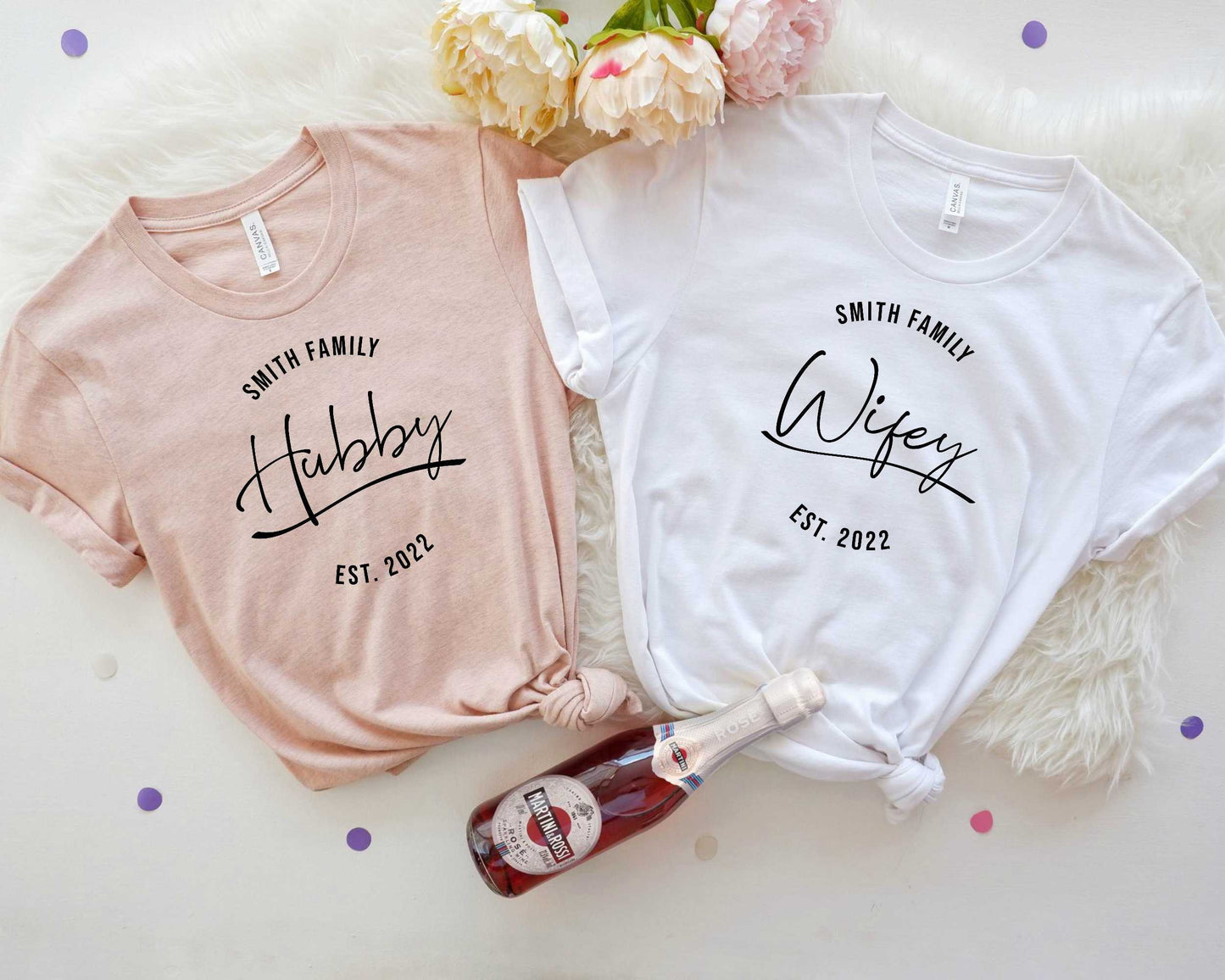 Custom Wifey Hubby Shirts: Personalized Couples Honeymoon Gift