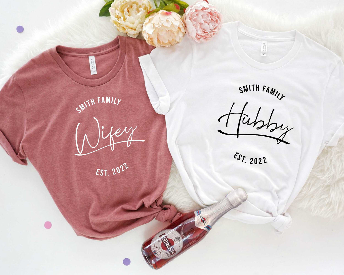 Custom Wifey Hubby Shirts: Personalized Couples Honeymoon Gift