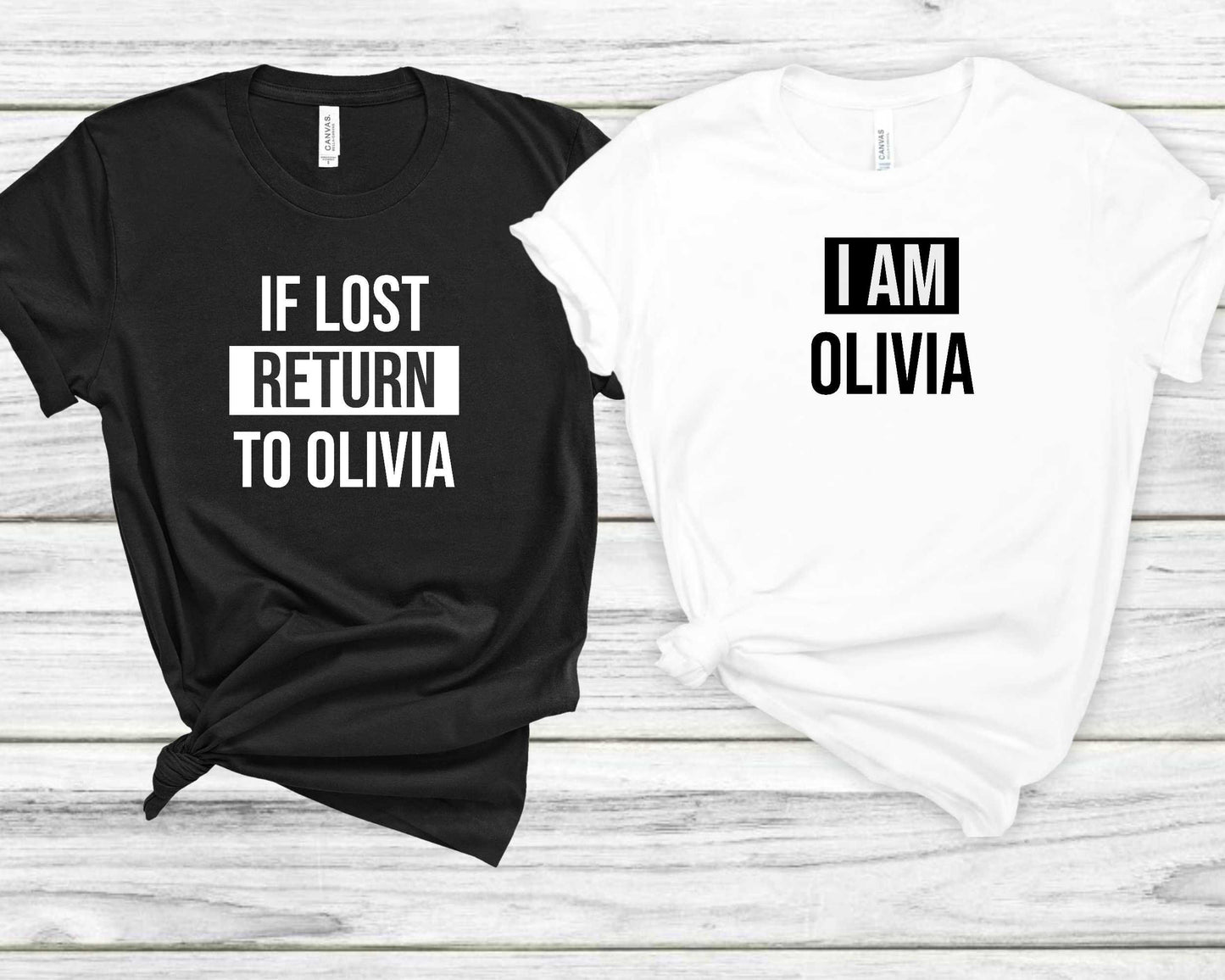 Custom Couples T-Shirts: "If Lost Return To" Matching Tees