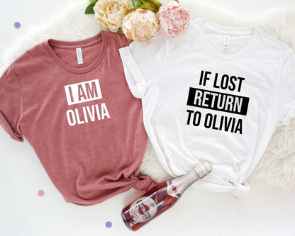 Custom Couples T-Shirts: "If Lost Return To" Matching Tees