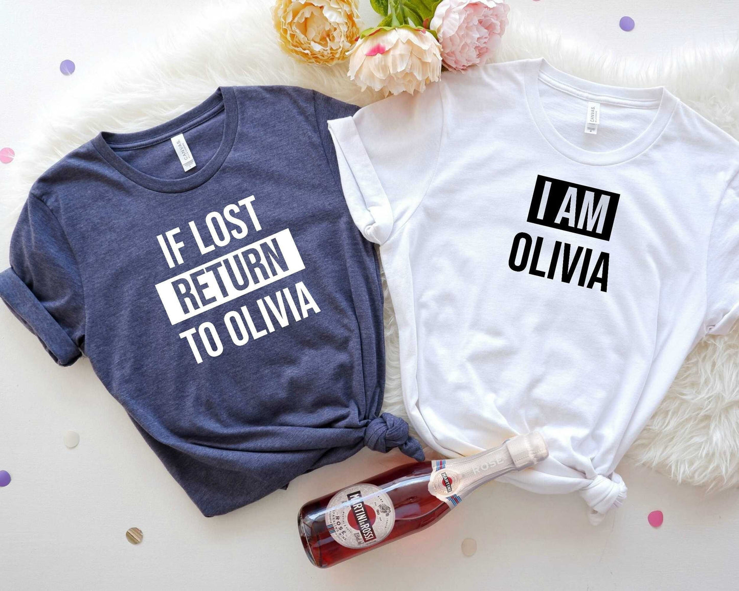 Custom Couples T-Shirts: "If Lost Return To" Matching Tees