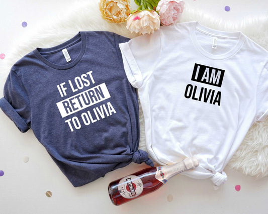 Custom Couples T-Shirts: "If Lost Return To" Matching Tees