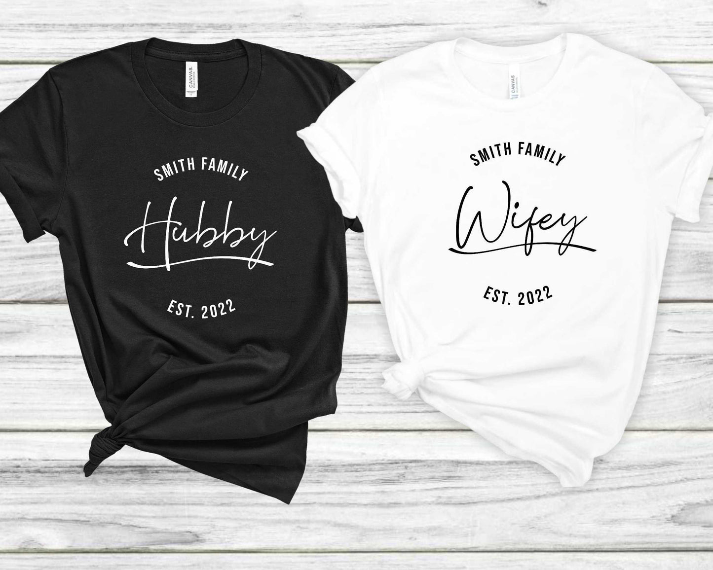 Custom Wifey Hubby Shirts: Personalized Couples Honeymoon Gift