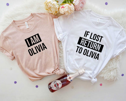 Custom Couples T-Shirts: "If Lost Return To" Matching Tees