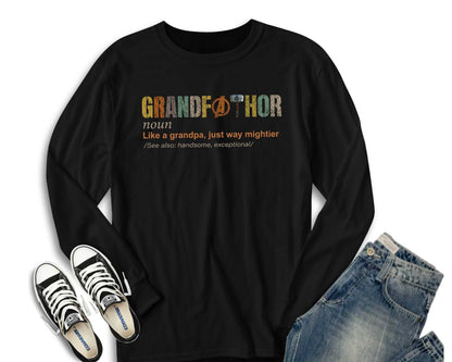 Grandfathor Definition T-Shirt, Grandpa Fathers Day Gift